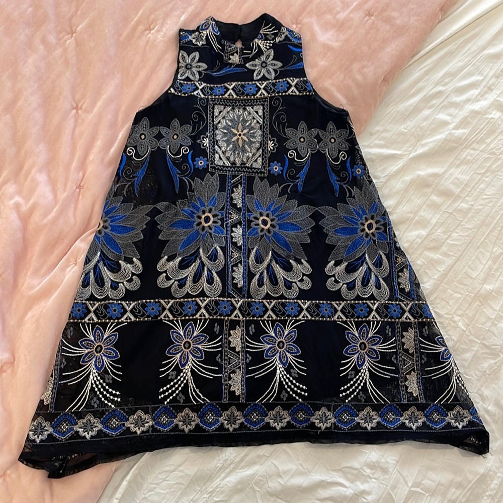 Embroidered floral dress